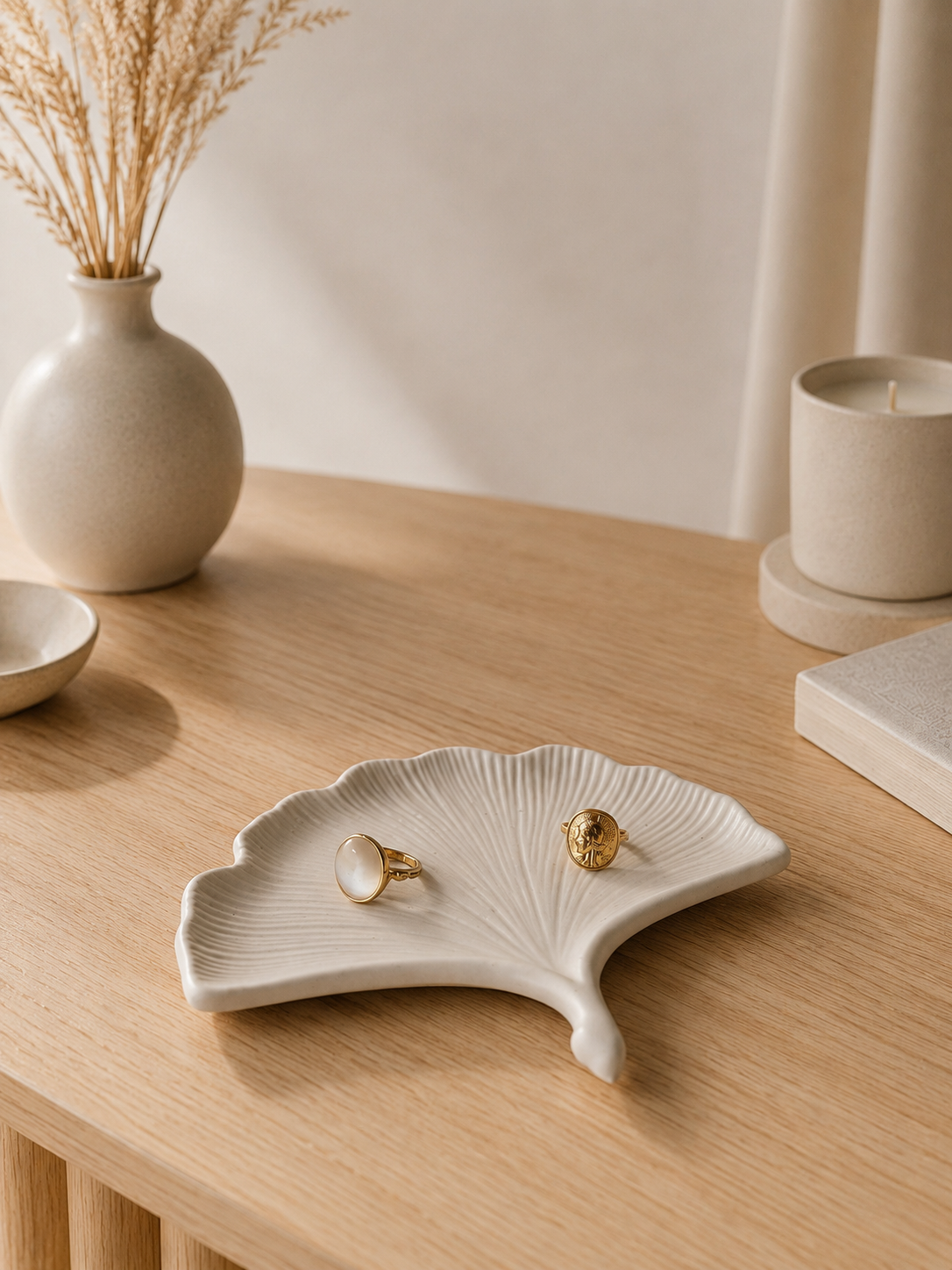 Plateau Jesmonite Ginkgo coloris aux choix