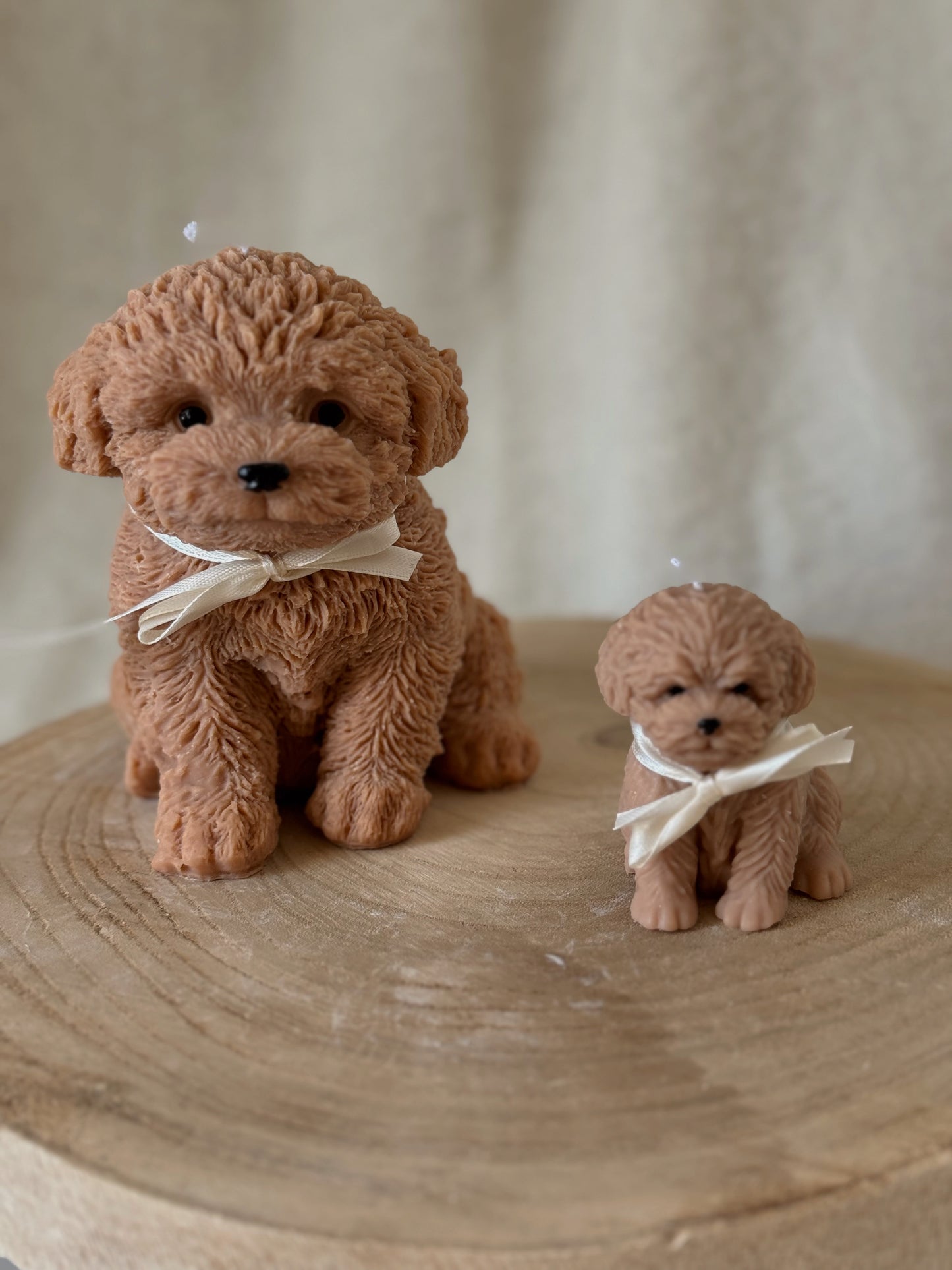 Bougie Puppy family fait main en cire de soja coloris au choix