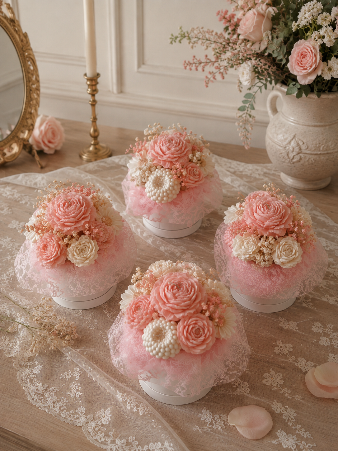 Bouquet éternel rose idée cadeau mariage anniversaire