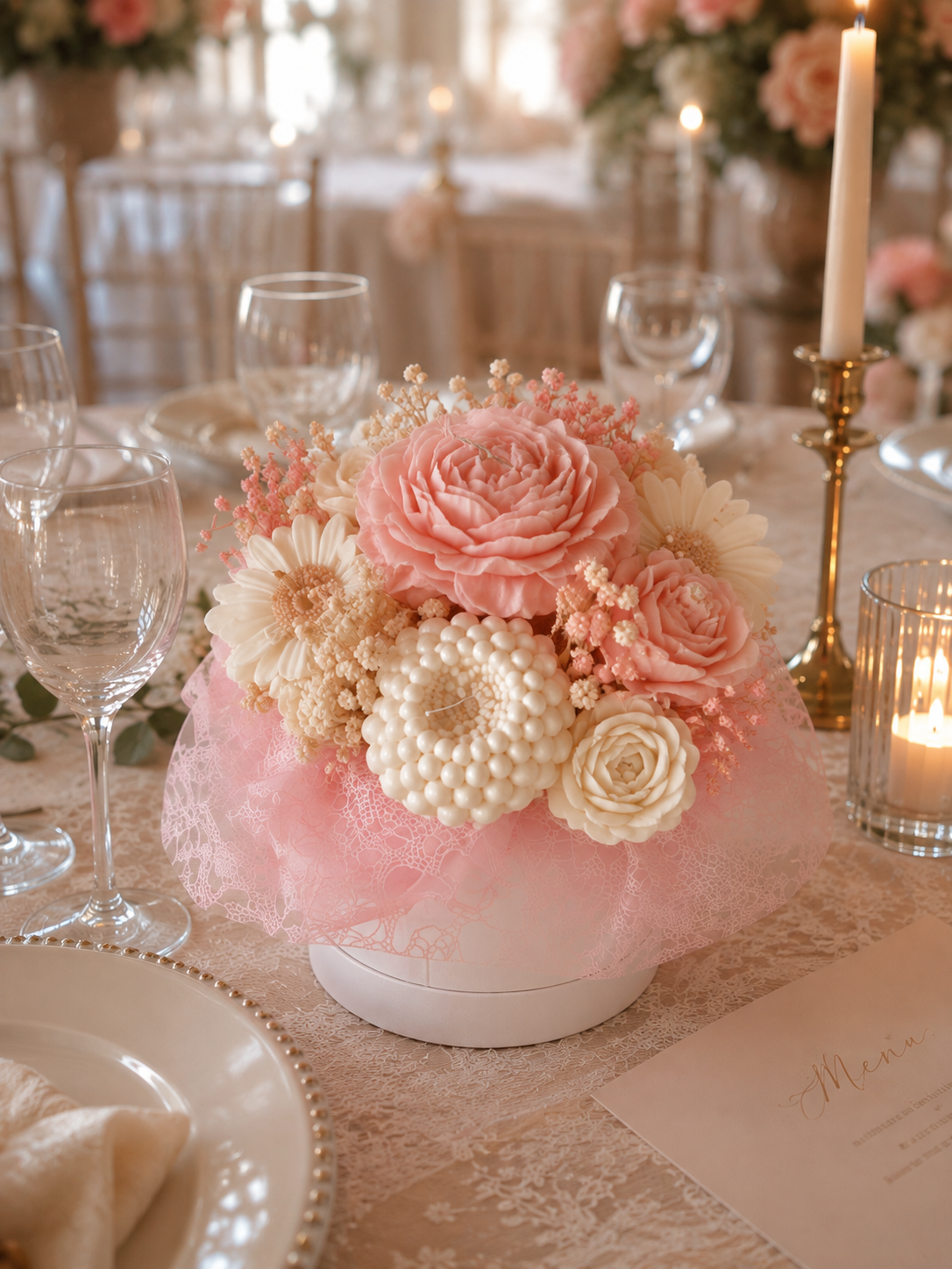 Bouquet éternel rose idée cadeau mariage anniversaire