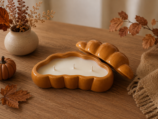 Bougie croissant senteur avoine & miel