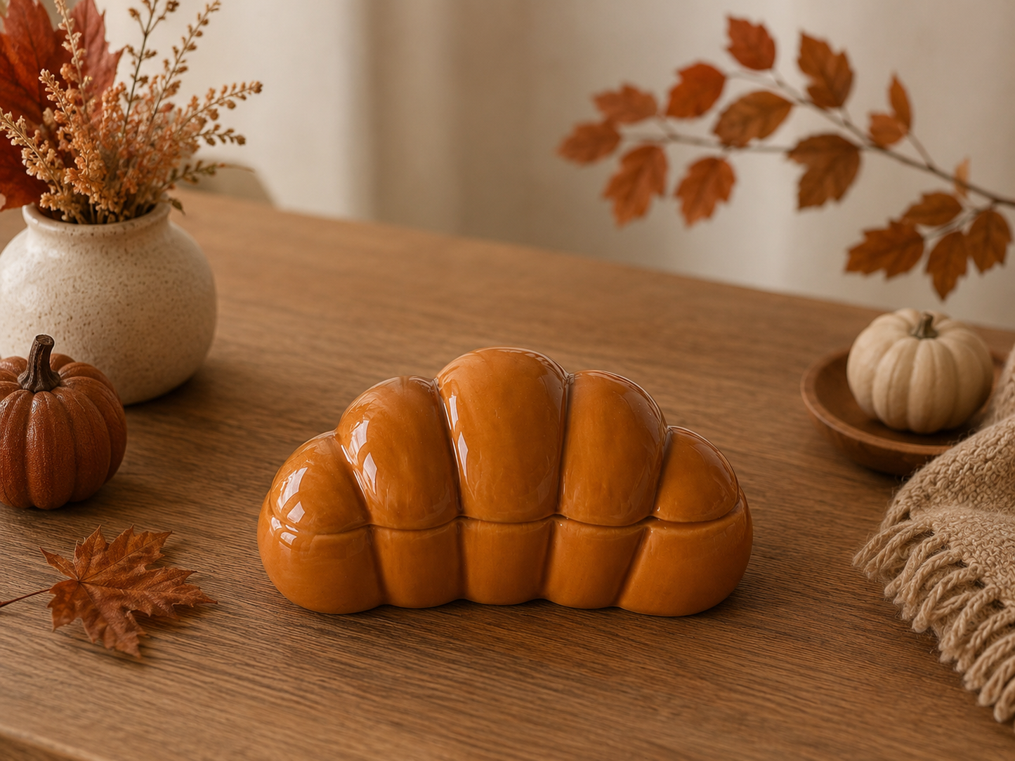 Bougie croissant senteur avoine & miel