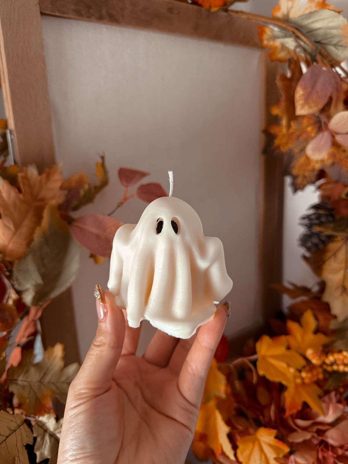 Bougie fantôme drapé senteur Automne gourmand