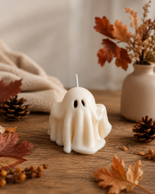 Bougie fantôme drapé senteur Automne gourmand