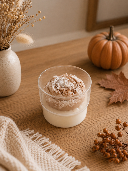 Bougie en verre senteur cinnamon roll